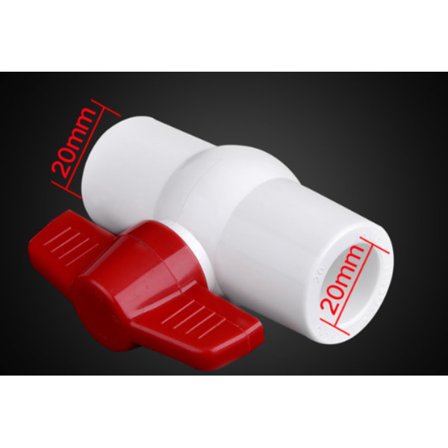 20mm PVC-kulventil för vattenledningar, glidkoppling