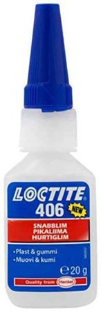 Loctite 406 Cyanoakrylatlim 20 g, för plast, lättflytande, Kemteknik