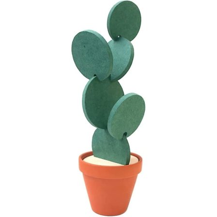 Kaktus-Korkunderlag, Kaktus-Korkunderlagssæt, DIY Runde Kopunderlag med Blomstpotteholder Kreativ DIY Kaktus