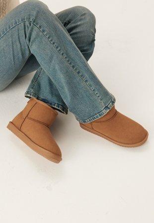 ONLY Onlfeodora Teddy Lined Boot Brownie Klær