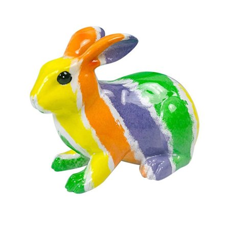 Graffiti Bunny Staty Kanin Hantverk 5-LIGGANDE KANIN