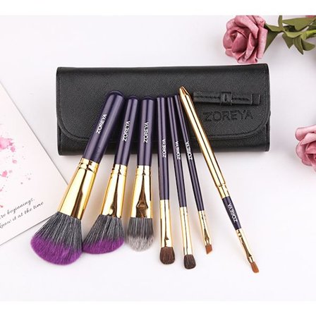 Sett med 7 fiolette sminkekoster for nybegynnere,