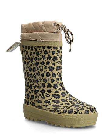 Rainboots With Woollining Shoes Rubberboots High Rubberboots Lined Rubberboots Vihreä ANGULUS