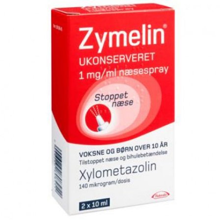 Zymelin Næsespray Ukonserveret 1 mg/ml 2x10 ml, Medicin & Pleje, Håndkøbsmedicin, Forkølelse