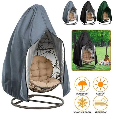 Puutarhakeinu riipputuoli suojus pölytiivis suojapeite riippukori riippukeinu harmaa