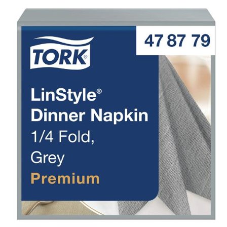 TORK Servett LinStyle Middag grå 50/fp - Lyreco - Kök och servering - Servetter och dukar - Servett - 3-lagers
