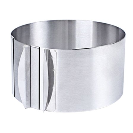 Justerbar kagering, 1 stk. Justerbar kageform i rustfrit stål