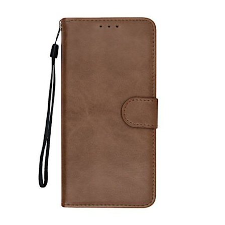 Flip Stand Leather Wallet Case For Samsung Galaxy A51 Brown