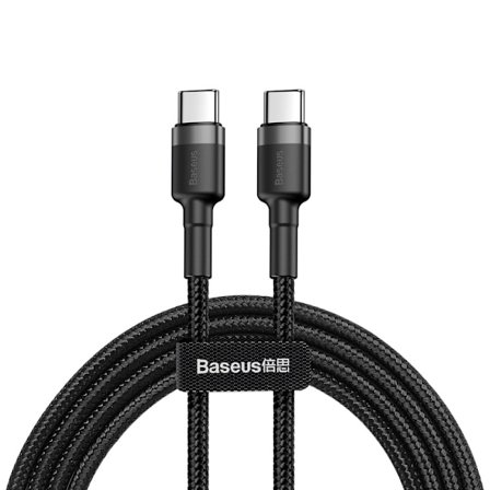 Baseus Cafule USB-C till USB-C -kaapeli 2m Musta
