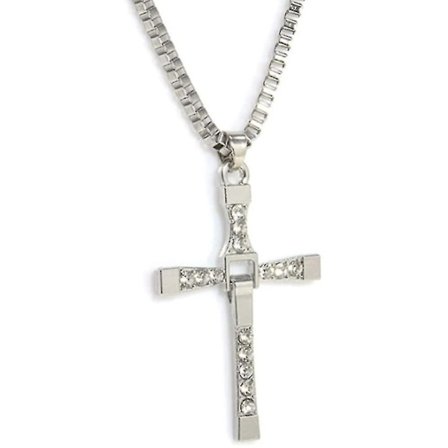 Cathercing Punk Mens Titanium Rostfritt Stål Diamond Cross P DXGHC
