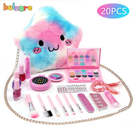 Balnore 20 Piece Kids Real Makeup Playset För Flickor