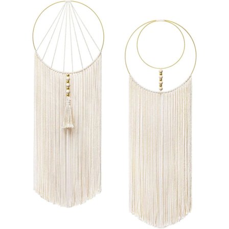 2 stk. vegghengende vevd veggdekor kunst Boho Chic Bohemian hjemmeinnredning, 120*30cm/100*30cm