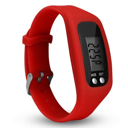 Watch med LCD-skärm Enkel hantering Walking Fitness Tracker Armband Digital stegräknare