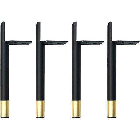 4 Metal Bordben Møbler Møbelben Til Garderobe, Skab, Tv-Skab, Sengeskab