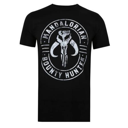 Star Wars: The Mandalorian Mens Emblem T-shirt S Svart
