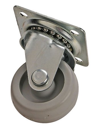 PN-BESLAG GUMMIHJUL DREIELIG 35MM GRÅ