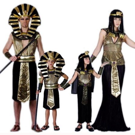 Vuxna barn egyptisk farao kostym Cosplay hane