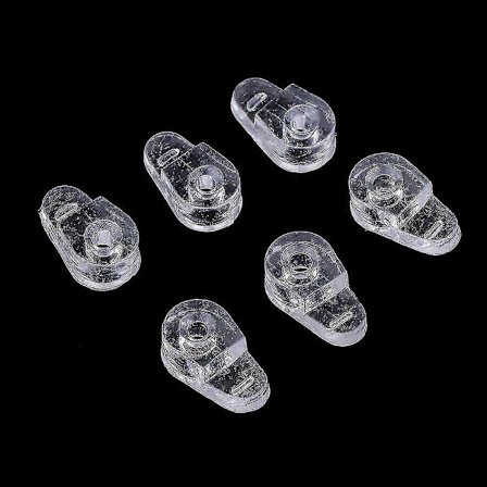 100 kpl Muovilasipidike Läpinäkyvä Peilikaapin Kiinnitysklipsit - WELLNGS