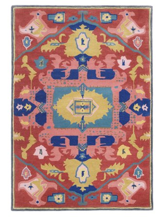 Wol Vloerkleed Precious Rood/Multicolor Klein