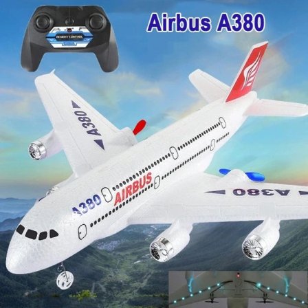 Airbus A380 RC flyvemaskine 2.4G fastvinget Boeing 747 fjernbetjeningsfly, udendørs RC flyvemaskinemodel legetøj til børn drenge