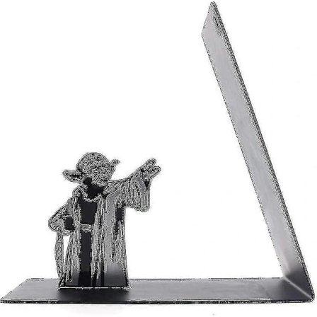 Premium Bokstøtte i Metall - Svart L-formet Bokstøtte for Kontorpult, Kreativ Gave til Pappa og Partner (master)