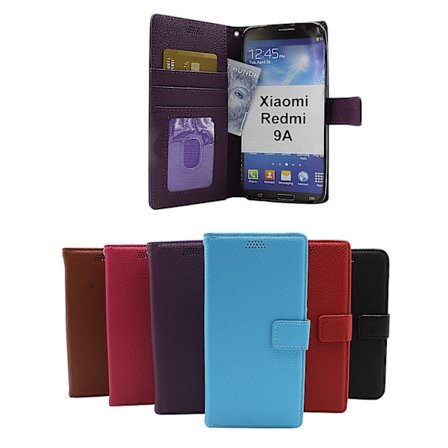 New Standcase Wallet Xiaomi Redmi 9A (Svart)