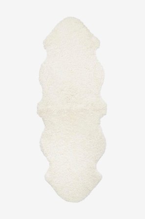 Skinnwille - Fårskinn Curly Dubbelt - Vit - Fällar & skinnmattor - Från Homeroom