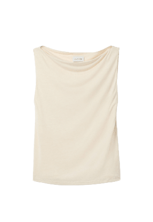 Dagmar SQUARE NECK TOP Överdelar Dam Vit M