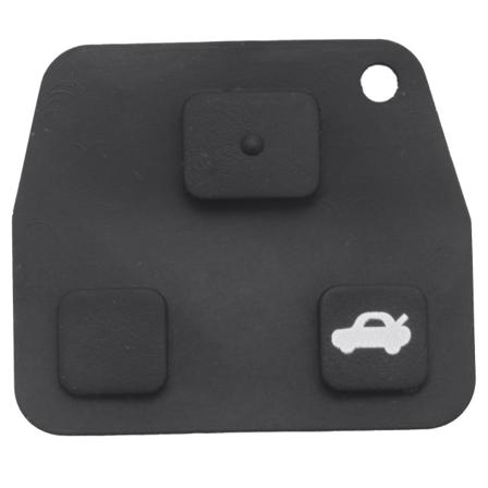 3-Knap Fjernbetjening Reparationskit Kasse Fob Knap Pad Gummi til Avensis