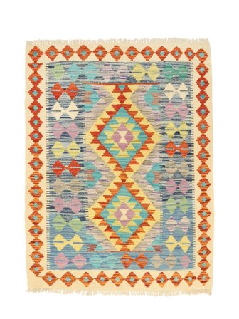 Pequeño Kilim Afghan Old Style Alfombra 93X117 Lana