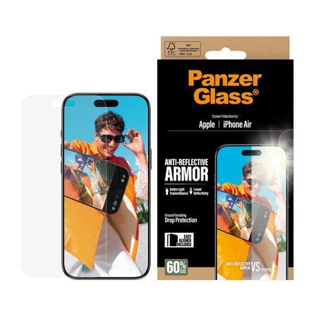Panzer Anti-Reflective Armor iPhone Air w. EasyAligner Screen Protector PanzerGlass - High quality tempered glass screen protector