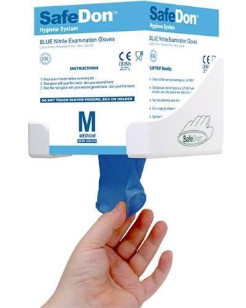 Safedon Safedon Nitrilhansker u/pudder, Medium, 250 stk.