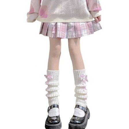 Dame & Piger Benvarmere i Japansk Stil Kawaii Strikkede Støvlesokker 90'er Ensfarvet Stribet Gotisk Hæklede Benvarmere