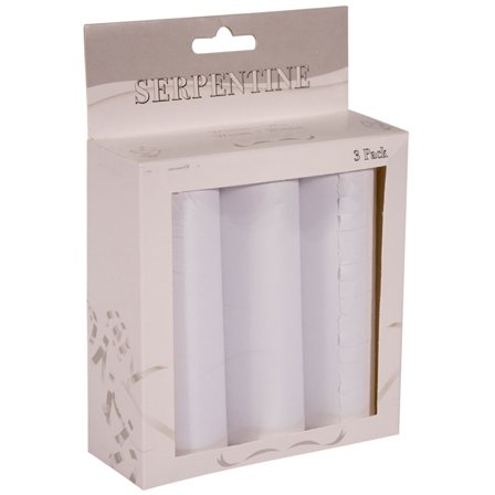 Serpentiner Hvide 3-pak