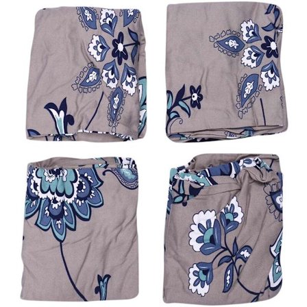 Ruokailutuolin suojukset, joissa on suojaava päällinen ruokasaliin, hotelliin, häihin, seremoniaan, 4 pakkausta (Beauty Flower)