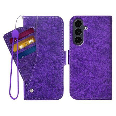 Samsung Galaxy S26 Plånboksfodral Vattentålig Målning Konstläder - Lila