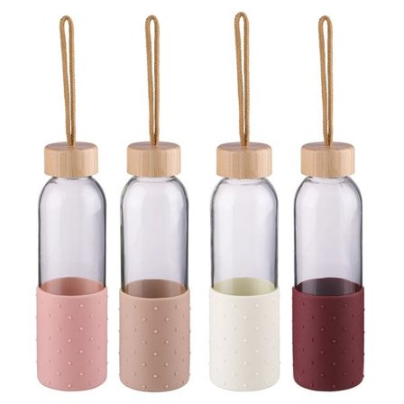 0,5 liters vandflaske med bærestrop og lækagesikkert design