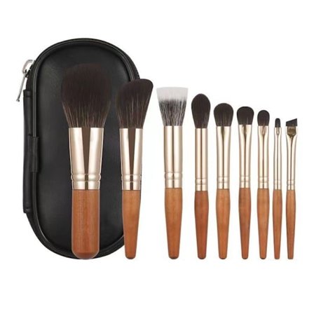 9 stk Portableb Makeup Brush Sett Mini Size Reise Beauty Makeup