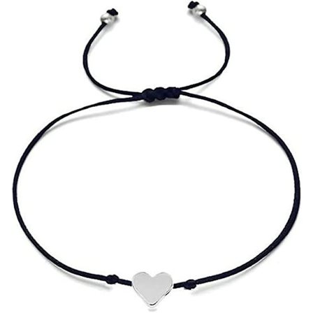 Bohemisk liten kärlekslycka armband svart rep armband justerbart par armband