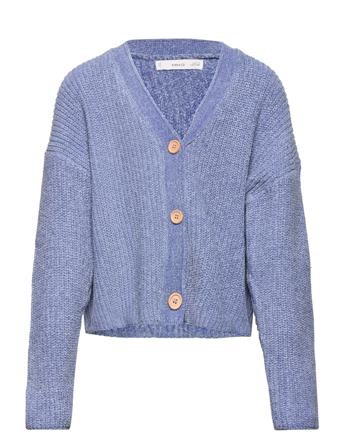 Souffle3 Strikket Trøje Cardigan Blå Mango