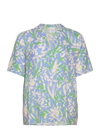 Carpiora China V-Split Top Wvn ONLY Carmakoma Blue