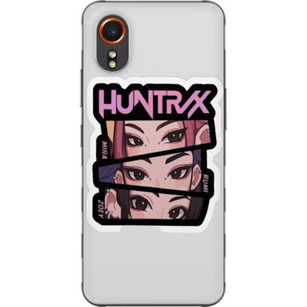 Yhteensopiva Puhelinkuori Samsung Galaxy Xcover7 K-pop-inspiroitunut futuristinen tyttöryhmä neonvaloissa ja kosminen sci-fi-kohtaus