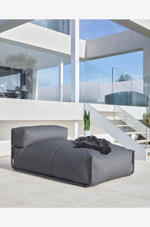 Kave Home - Loungevuode Square - Harmaa - Aurinkotuolit - - Homeroom