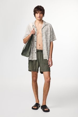 Ryder 5971 Shorts Herr Grön Tencel Blanding