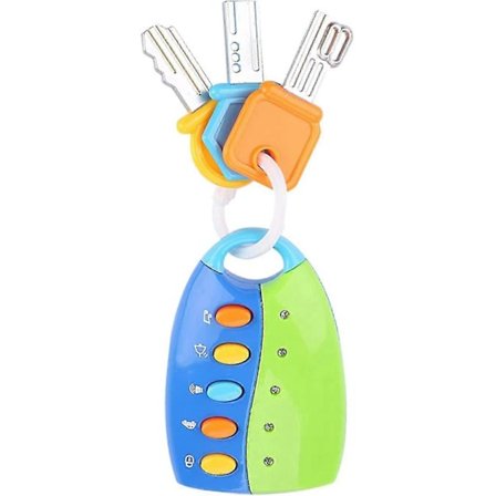 Leke-nøkler for småbarn og babyer, fjernstyrt smartnøkkel for baby leketøy med blinkende lys og lyder, pedagogiske leker for barn Smartnøkkel Baby 