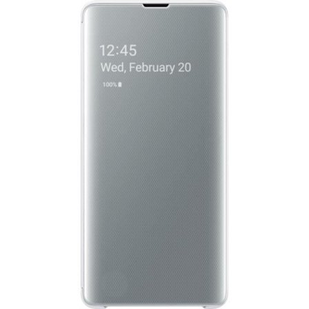 Samsung Clear View cover S10+ Hvid