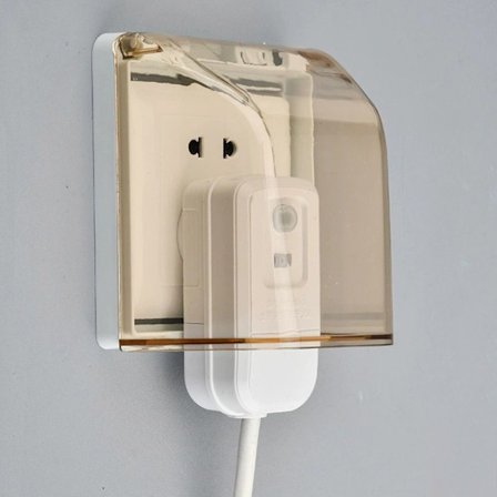 Bryter Beskyttelsesdeksel Stikkontakt Vanntett boks KAFFE