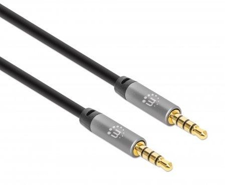 Manhattan MH Stereo Cable, Male/Male, 3.5mm AUX, gold plated, 5m