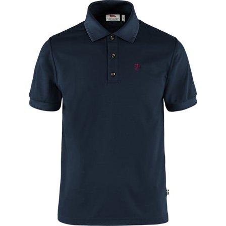 Fjällräven Men's Crowley Pique Shirt Top in Blueblack | Size: XS, Polyester/Pique Fabric