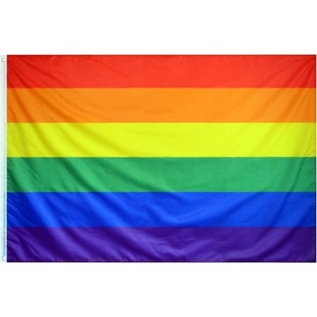 Flagga 90 x 150 cm - Stor regnbågsflagga - Dubbel slitsad stor flagga -